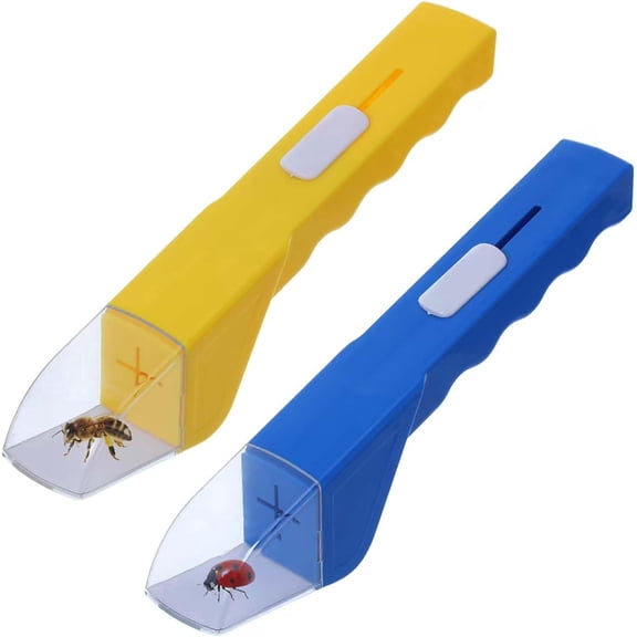 2 Pack Humane Catch & Release Insect Viewer, One Hand Operated Ventilated Bug Catcher, Non-Toxic Outdoor Wildlife Observation Tool & Nature Hobbyist Gift