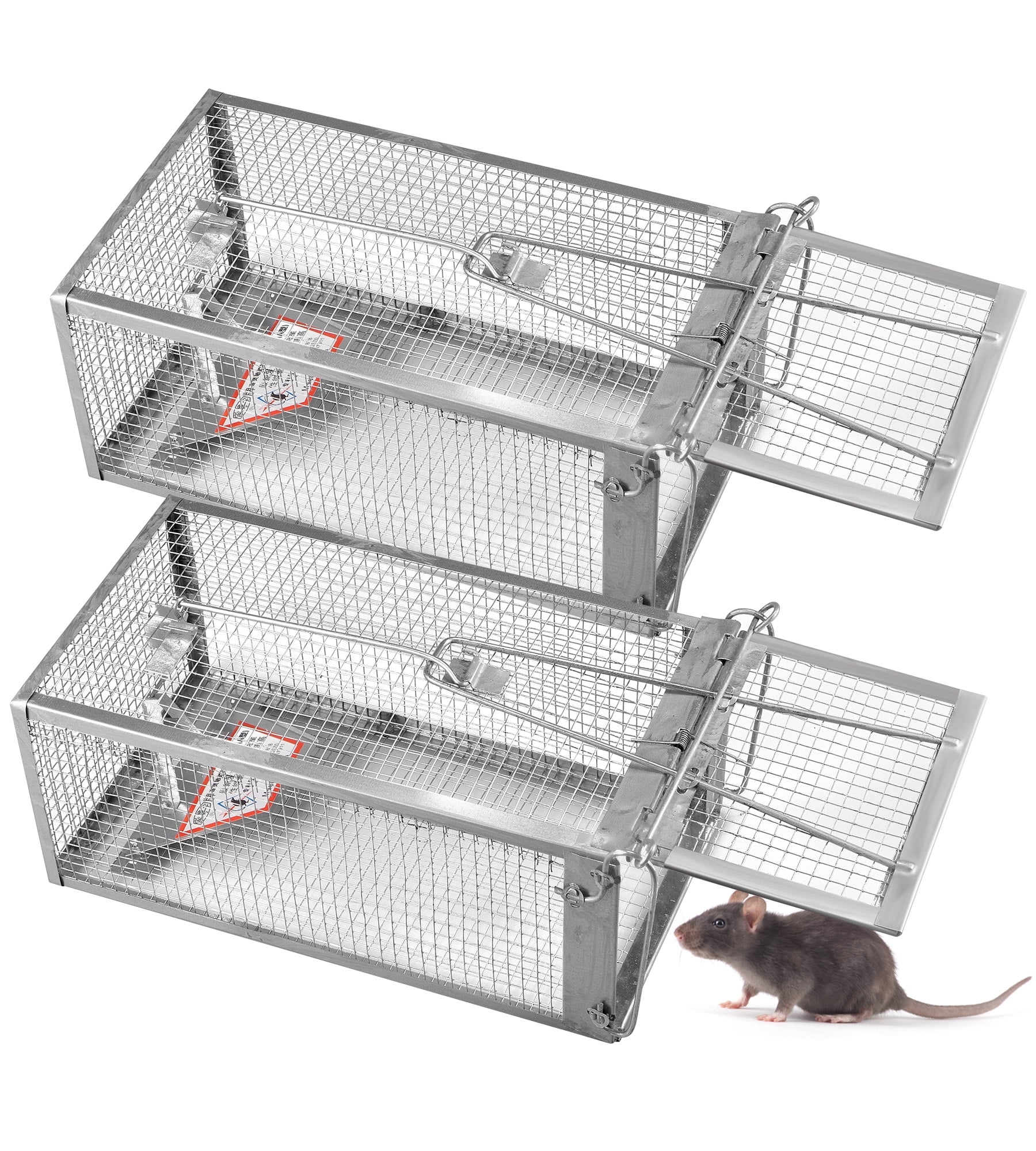 Utopia Home Humane Mouse Traps Indoor for Home (Pack of 2) - Brown Reusable  Mice Traps for House Indoor - Pet Safe Mouse Trap Easy to Set, Quick