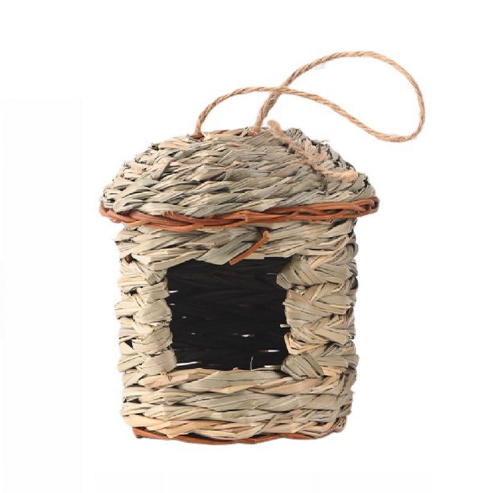 2 Pack Hummingbird House, Bird Nest Grass Hand Woven for Outdoors