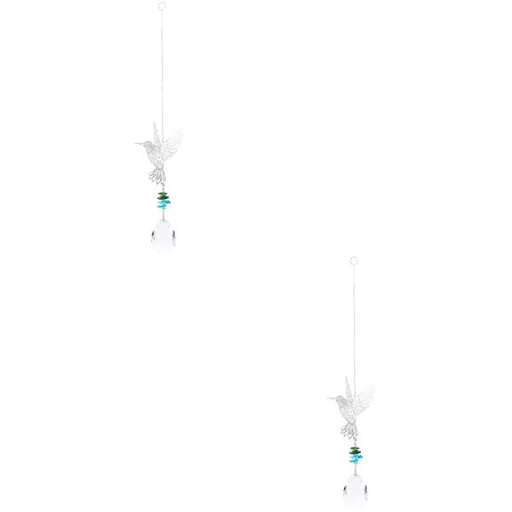 2 Pack Hummingbird Patch Pendant House Macrame Plant Hanger Lights Decoration