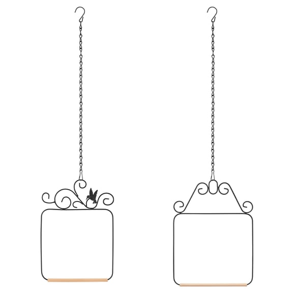 2 Pack Hummingbird Swings and Perches, Rust-Proof Wild Bird Swing Outdoor Bird Perch with Wooden Dowel and 2 Hanging Chain for Hanging Indoor, Outdoor, Trunk, Lawn, Patio, Garden
