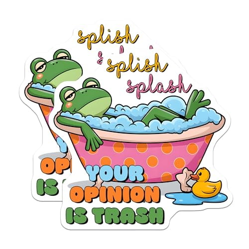 (2 Pack) Humorous Animal Quotes Magnet - Fun Bath Decor - 5" On Longest Side - Sticks to Smooth Flat Surfaces - Made in USA - MAG9717