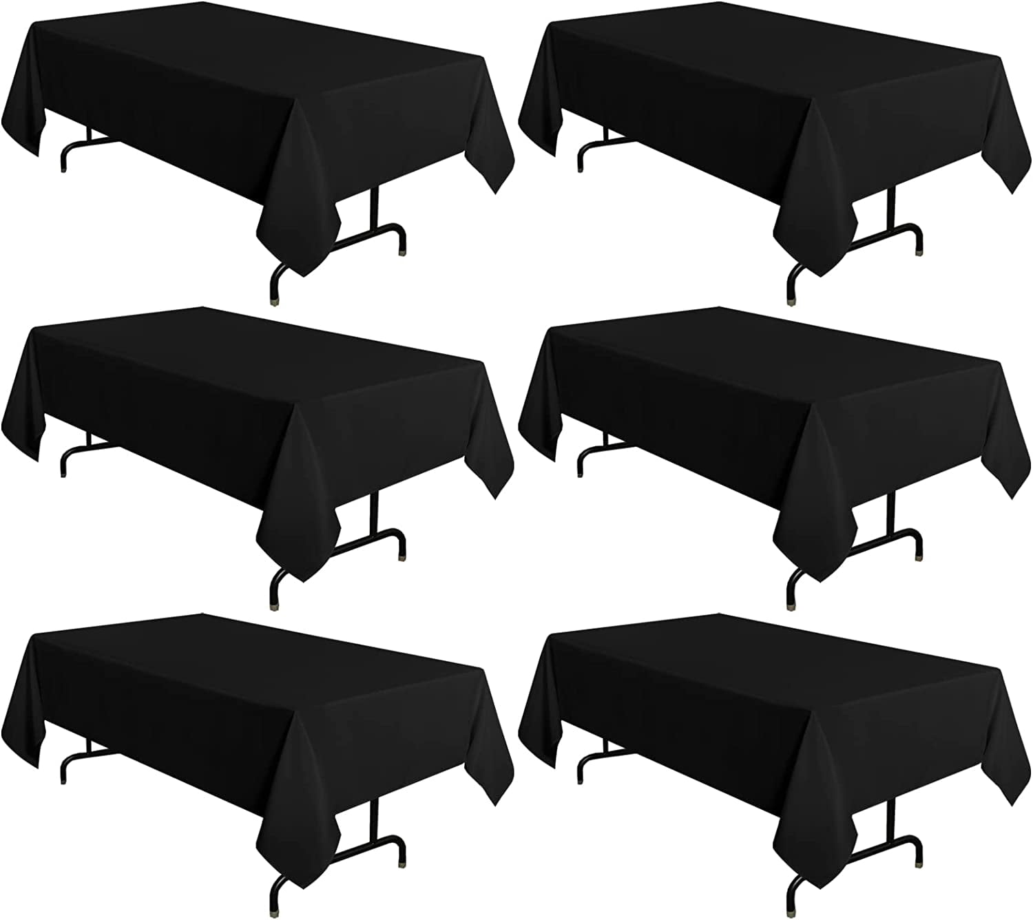 2 Pack Hunter Green Tablecloth 60 x 102 Inch, Rectangle 6 Feet Table ...