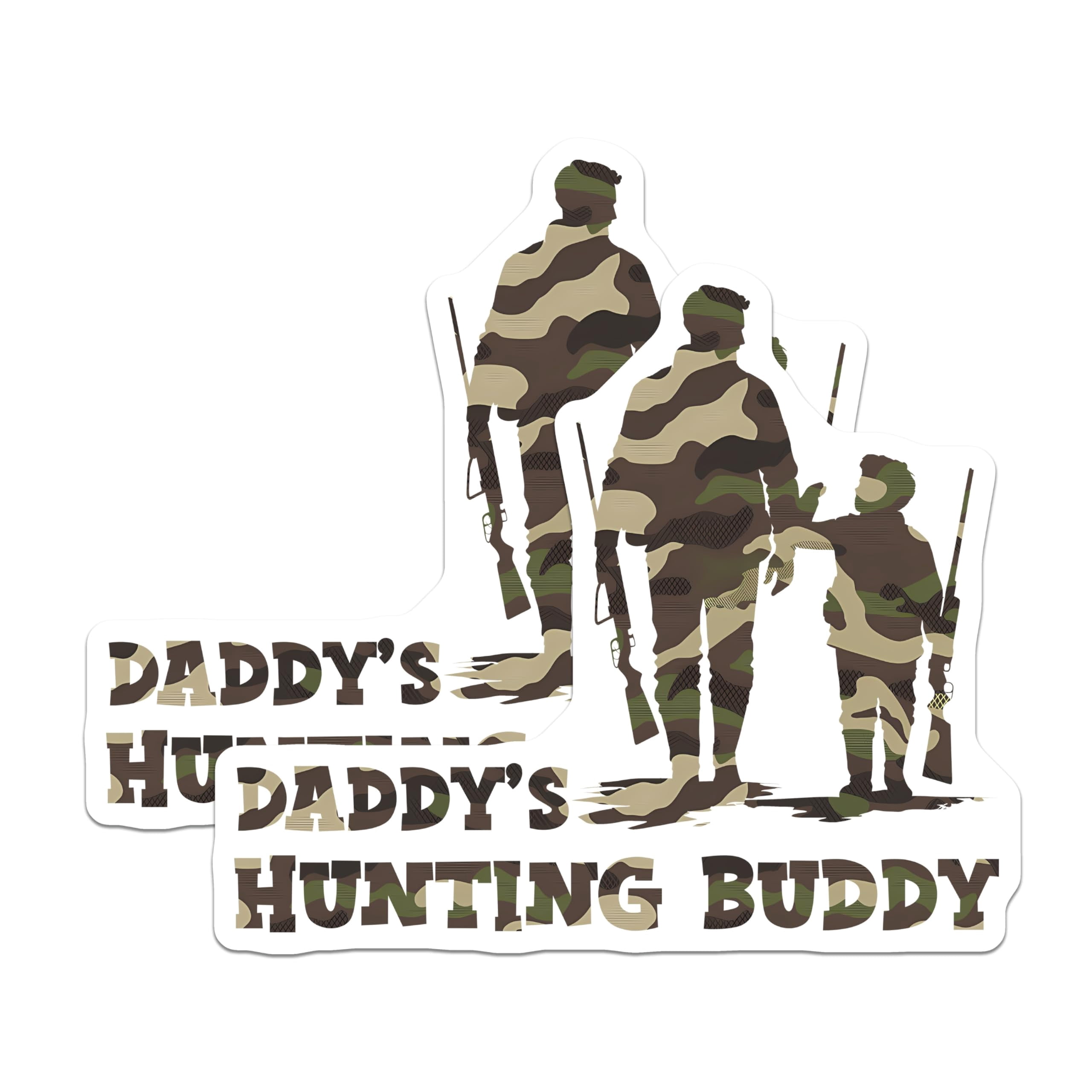 (2 Pack) Hunting Buddy Stickers - Daddy's Hunting Partner - Camo ...