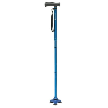 [2 Pack]- HurryCane Freedom Edition Folding Cane with T Handle, Blue