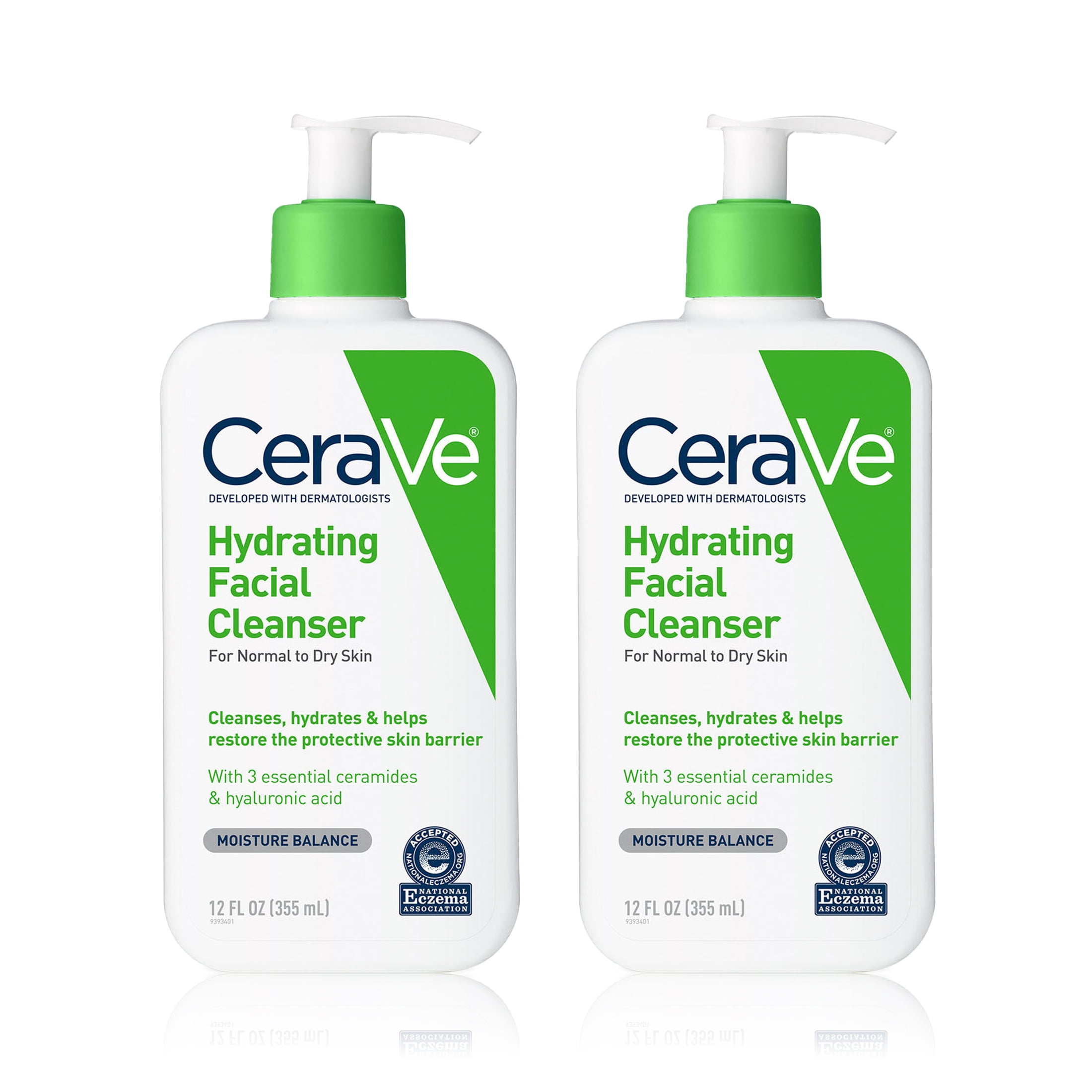 2 Pack Hydrating CreamtoFoam Cleanser, Makeup Remover and Face Wash