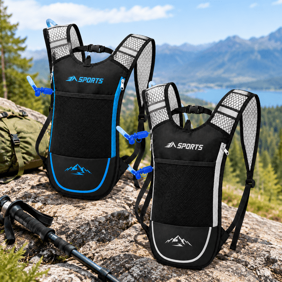 2-Pack Hydration Packs with 2L Bladder for Hiking Running Cycling
