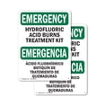 thumbnail image 1 of (2 Pack) Hydrofluoric Acid Burns Kit Bilingual OSHA Emergency Sign 18 Inch X 24 Inch Plastic Sign, Weather Resistant, UV Protected for Workplace, Business, and Construction Site, Made, 1 of 8