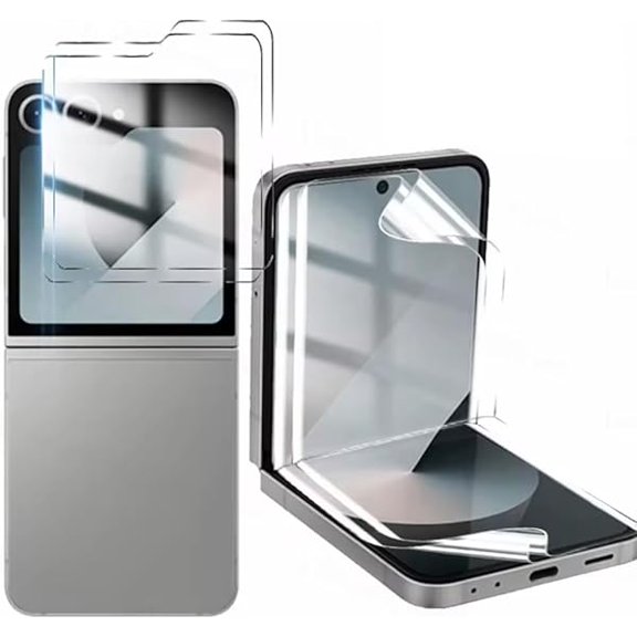 [2 Pack] Hydrogel Flexible Screen Protector for Samsung Galaxy Z Flip7 FE, Upgraded Non-breakable HD Clarity Soft TPU Protective Film [Anti-Scratch] [Bubble Free] [High Sensitivity] (Not Glass)