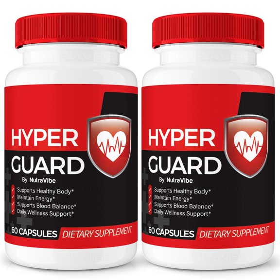 (2 Pack) Hyper Guard Capsules, All Natural HyperGuard Blood Vessel Cleaner, Premium Formula To Support Overall Health and Wellness, Official Hyper Guards Review (120 Capsules)
