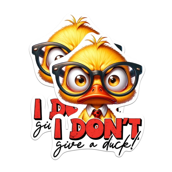 (2 Pack) I Don't Give A Duck Magnets - Funny Sarcastic Duck Magnet - 5" On Longest Side - Premium Magnet - for Cars, Refrigerators, Toolboxes, Lockers - Made in USA - MAG1022
