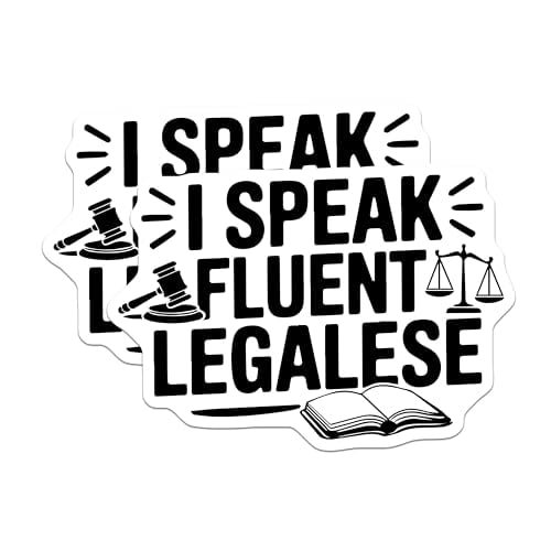 (2 Pack) I Speak Fluent Legalese Magnets - Funny Lawyer Quote - Legal Humor for Office - 5" On Longest Side - for Cars, Fridges, Toolboxes - Made in USA - MAG5589