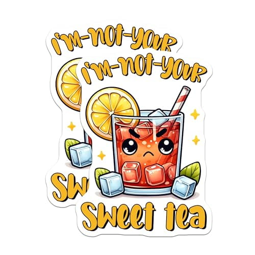 (2 Pack) I'm Not Your Sweet Tea Magnets - Funny Kitchen Decor - 5" On Longest Side - for Cars, Fridges, Toolboxes - Made in USA - MAG8307