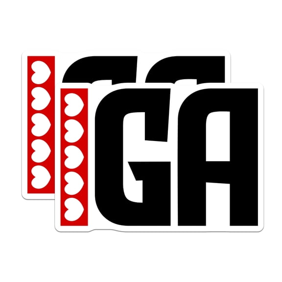(2 Pack) IGA Logo Magnets - Grocery Store Decor - Supermarket Brand Fridge Magnets - 5" On Longest Side - Premium Magnet - for Cars, Refrigerators, Toolboxes, Lockers - Made in USA - MAG18106