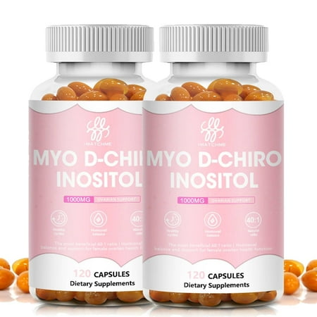 (2 Pack)IM Myo Inositol & D-Chiro Inositol Blend Capsule Support Fat Metabolism & Healthy Ovarian Function, 120 Softgels