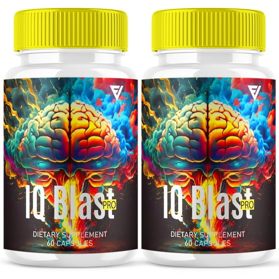 (2 Pack) IQ Blast Pro Brain Pills IQ BlastPro Memory Supplement (120 Capsules)