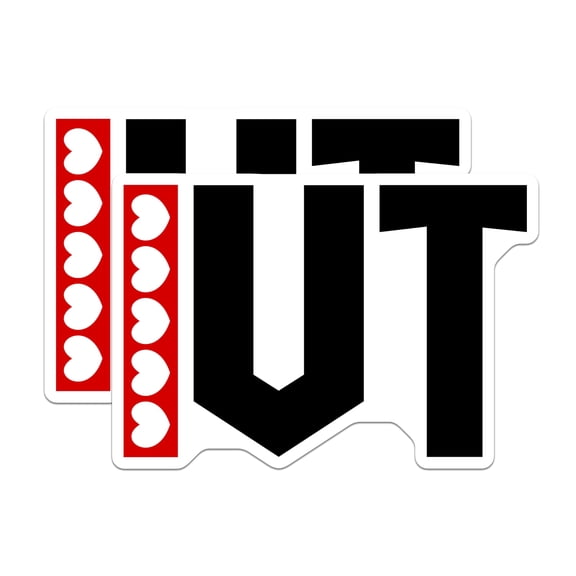 (2 Pack) IUT Magnets - University Tech Decor - College Student Accessories - 5" On Longest Side - Premium Magnet - for Cars, Refrigerators, Toolboxes, Lockers - Made in USA - MAG17294
