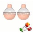 thumbnail image 1 of 2 Pack Ice Ball Maker Mold, Silicone Round Sphere Ice Molds, Whiskey Ice Mold, 2.5 Inch Ice Balls for Whiskey Cocktails - Easy Release(Pink), 1 of 5