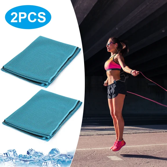 2 Pack Ice Cold Instant Cooling Towel Running Jogging Gym Chilly Pad Sports Yoga