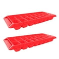 thumbnail image 1 of 2 Pack Ice Cube Tray Set Plastic Stackable Ice Cube For Freezer 16 Cubes Per Tray For Cocktail Whiskey Chocolate Red, 1 of 3