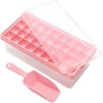 thumbnail image 1 of 2 Pack Ice Cube Trays, Silicone Square Whiskey Ice Ball Mould with Removable Lid, 15 Ice Cubes per Tray for Cocktails, Whiskey and Drinks Ice Cool (Black, 2 X Small Square), 1 of 5