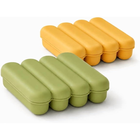 2-Pack Ice Stick Molds with Lids, Long Ice Cube Trays for Water Bottles