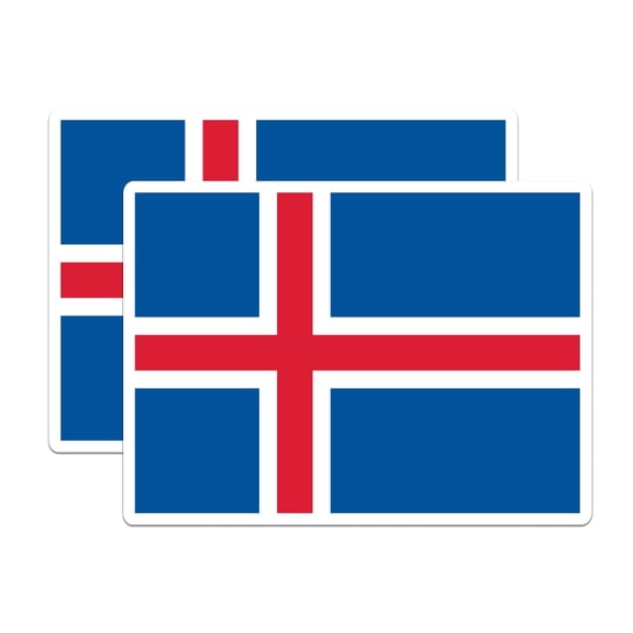 (2 Pack) Iceland World Flag Magnets - Pride - 5" On Longest Side - Premium Magnet - Choose from Over 200 Countries - for Cars, Refrigerators, Toolboxes, Lockers- Made in USA - MAG0888
