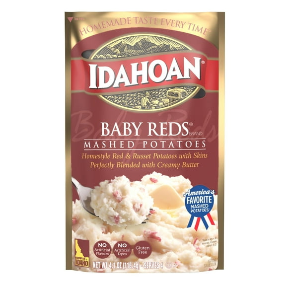 2 Pack - Idahoan Baby Reds Mashed Potatoes - 4.1 oz Packaging may vary