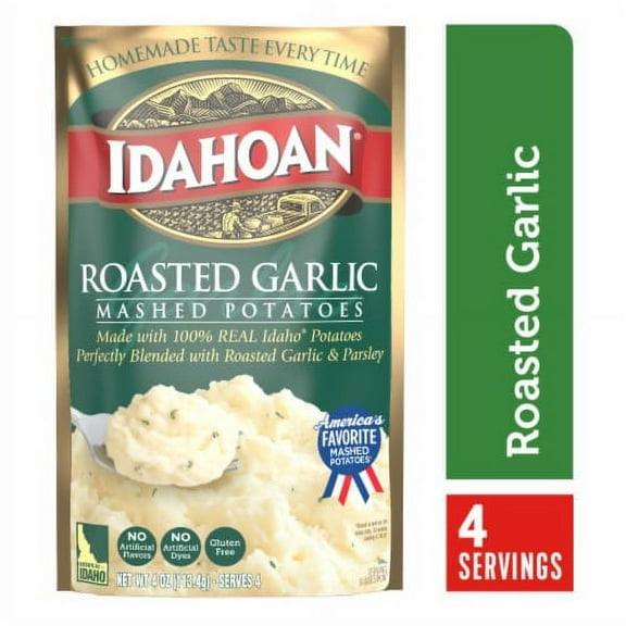 2 Pack - Idahoan Potatoes Mashed Roasted Garlic 4 oz Package May Vary