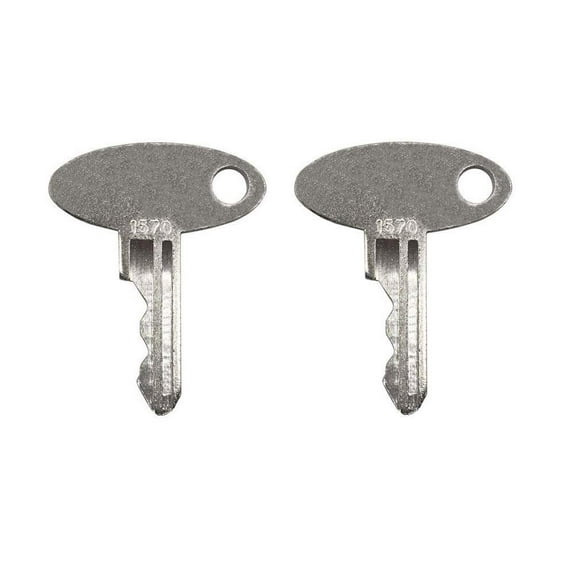 2 Pack Ignition Keys for Ford New Holland Massey Ferguson Perkins Sakai Shibaura Terramite Vermeer 1570 (2)
