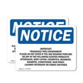 thumbnail image 1 of (2 Pack) Important Fragrance Free Environment Please OSHA Notice Sign, 1 of 7