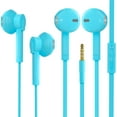 thumbnail image 1 of 2 Pack In-Ear Headphones (Earphones/Earbuds) Compatible with Apple-iOS and Android Microphone and Remote, Blue, 1 of 1