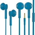 thumbnail image 1 of 2 Pack In-Ear Headphones (Earphones/Earbuds) Compatible with Apple-iOS and Android Microphone and Remote, Dark Blue, 1 of 1