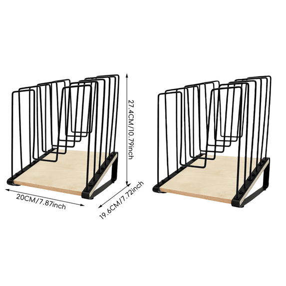 2 Pack Inclined Desk File Organizer, 5-Section Vertical File Folder ...