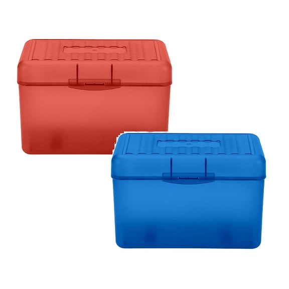 2 Pack Index Card Box, 5.7 x 3.4 x 3.5 inch Index Cards File Box, Note Holder, Index Card Holder, Photo Boxes Storage,Recipe Box Holder