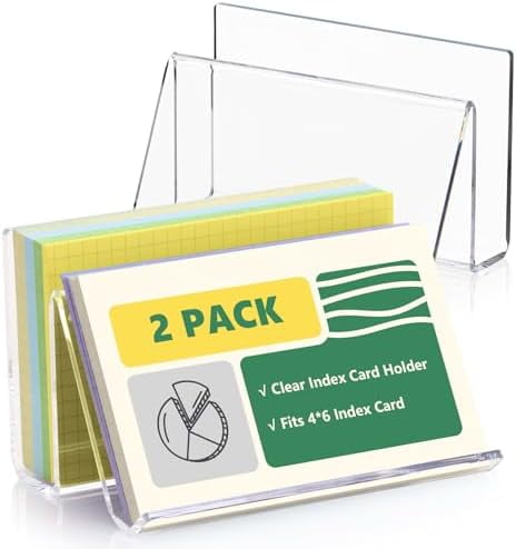 2 Pack Index Card Display Stand 4x6 Index Card Storage Flash Card ...