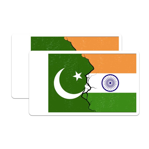 (2 Pack) India Pakistan Flag Magnets - Partition Nations - South Asia Decor - 5" On Longest Side - Premium Magnet - for Cars, Refrigerators, Toolboxes, Lockers - Made in USA - MAG18187
