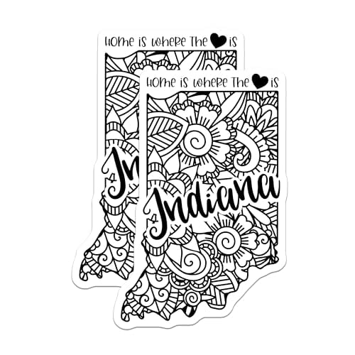 (2 Pack) Indiana State Magnets Magnets - Home Decor - Indiana Souvenir - 5" On Longest Side - Made in USA - Sticks to Refrigerators & Metal Surfaces - MAG9060