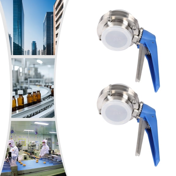 2 Pack Industry Butterfly Valves Chemical Trigger Handle Butterfly Valve 2"