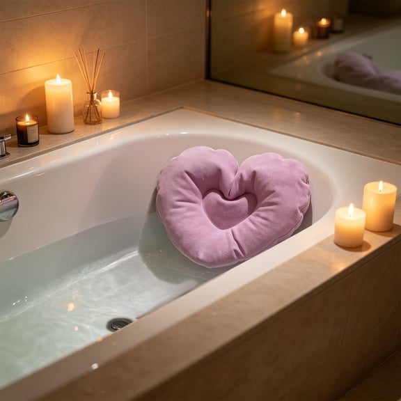 2 Pack Inflatable Bathtub Pillow, Soft Spa Headrest with Strong Suction Cups, Neck Head Support Bath Cushion, Foldable Portable PVC Pillow for Home Bathtub Hot Spring Spa Relaxation