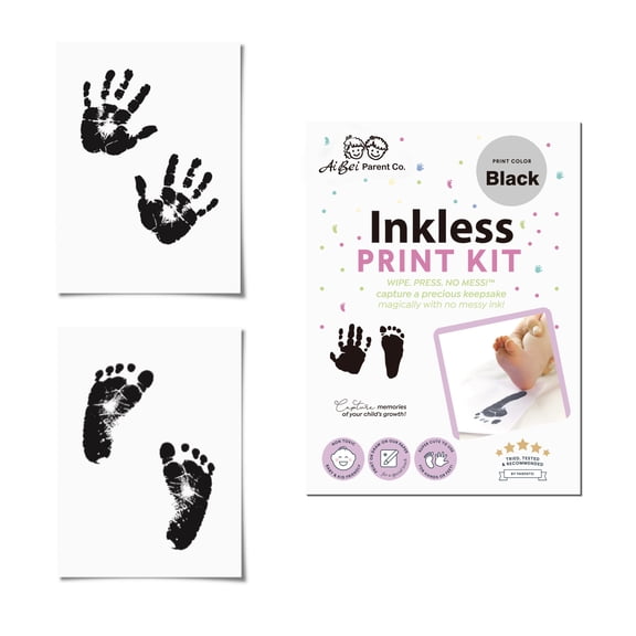 2 Pack Inkless Hand and Footprint Kit, Newborn Baby Footprint Ink Pad for Dog Paw Print Kit, Clean Touch Baby Foot Printing Kit, No Ink Baby Footprint Ink Pad, Newborn Safe Inkless Pad