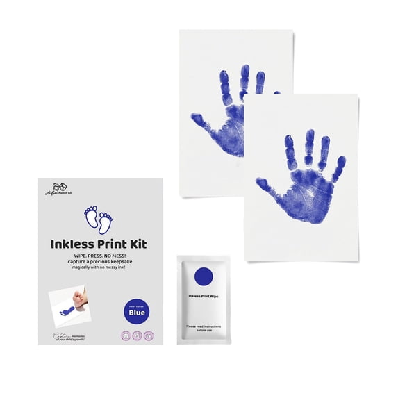 2 Pack Inkless Hand and Footprint Kit, Newborn Baby Footprint Ink Pad ...