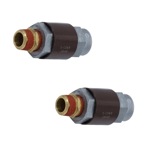 2 Pack Inline Quick Release Valve, 1/2" NPTM Trailer Port, 1/2" NPTF Tractor Port Mounts to Tractor Protection Valve Replaces 4000-8 401145, Sloan 401145