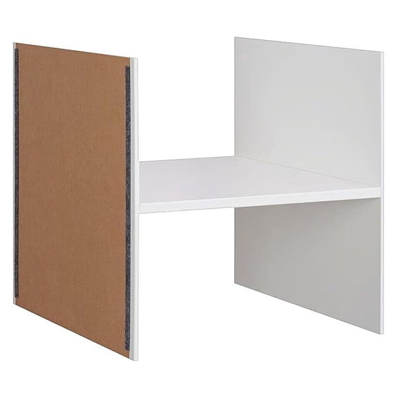 2-Pack Insert with 1 Shelf, White, 13x13  Cube Storage Organizer Insert Units  Single Shelf Divider for Closet, Office, Bedroom & Living Room  Space Saving Storage