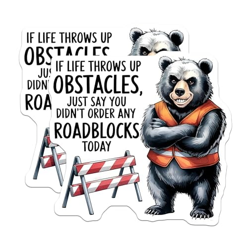 (2 Pack) Inspirational Bear Magnets - Motivational Animal Quotes - Fun Fridge Decor Magnets - 5" On Longest Side - for Cars, Fridges, Toolboxes - Made in USA - MAG6071