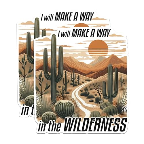 (2 Pack) Inspirational Desert Magnets - Scenic Nature Magnets - Motivational Quote Magnets- 5" On Longest Side - for Fridges, Toolboxes, Cars - Made in USA - MAG2835