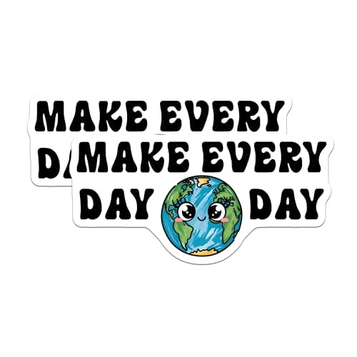 (2 Pack) Inspirational Earth Magnets Magnets - 5" On Longest Side - Made in USA - Sticks to Refrigerators & Metal Surfaces - MAG8436