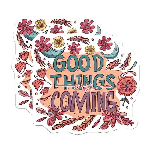 (2 Pack) Inspirational Good Things are Coming Magnets - Positive Vibes Home - Motivational Quotes Kitchen Accessories - 5" On Longest Side - for Cars, Fridges, Toolboxes - Made in USA - MAG4331