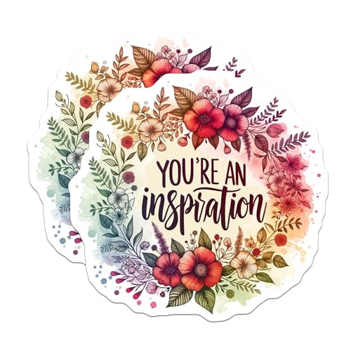 (2 Pack) Inspirational Magnets - You're an Inspiration - Motivational Home Magnets - 5" On Longest Side - for Cars, Fridges, Toolboxes - Made in USA - MAG4429