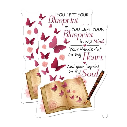 (2 Pack) Inspirational Quote Magnets - Motivational Decor - Butterfly Magnet Design - 5" On Longest Side - for Cars, Fridges, Toolboxes - Made in USA - MAG6126